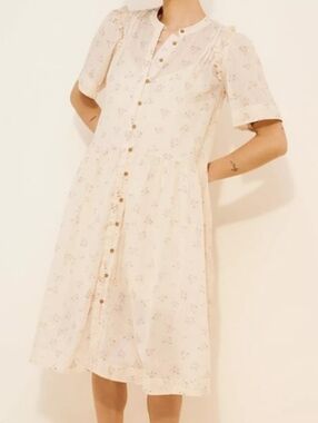 Free People Bella Mae Floral Button-Front Midi Dress Nwot